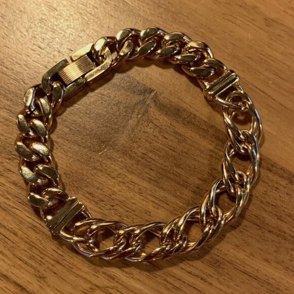 Mixed Link Chain Goldtone Bracelet- Excellent condition - Picture 4 of 6